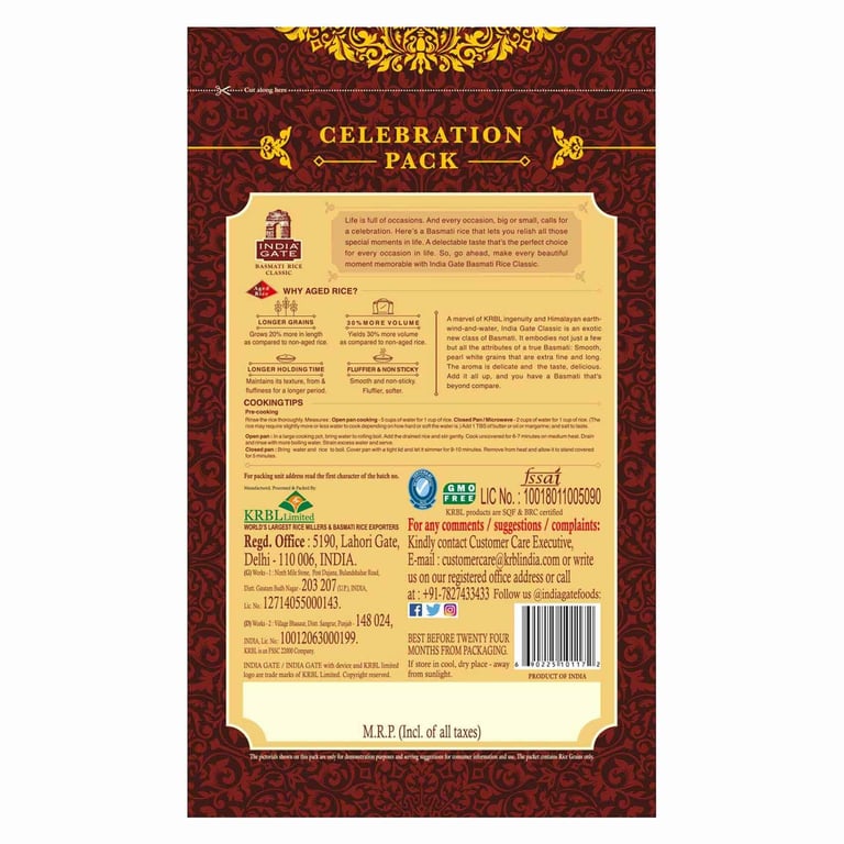 India Gate Classic Basmati Rice 1kg