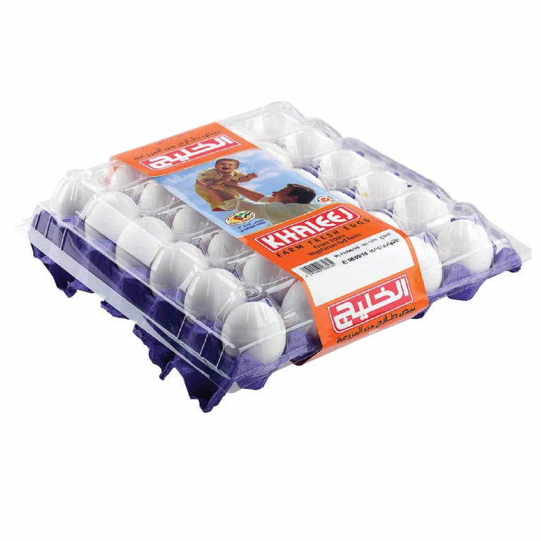 Khaleej White Medium Eggs 30 PCS