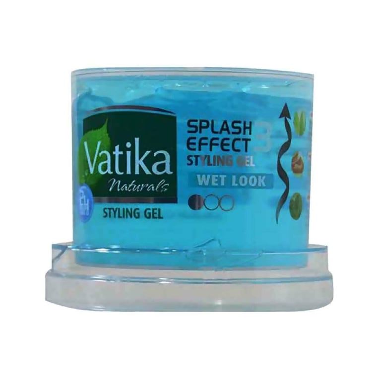 Dabur Vatika Naturals Wet Look Splash Effect Styling Hair Gel Blue 250ml