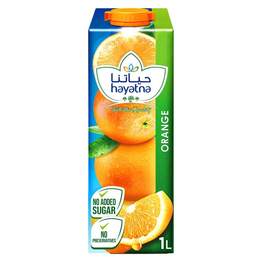 Hayatna Pure Orange Juice Free from preservatives No added sugar 1L