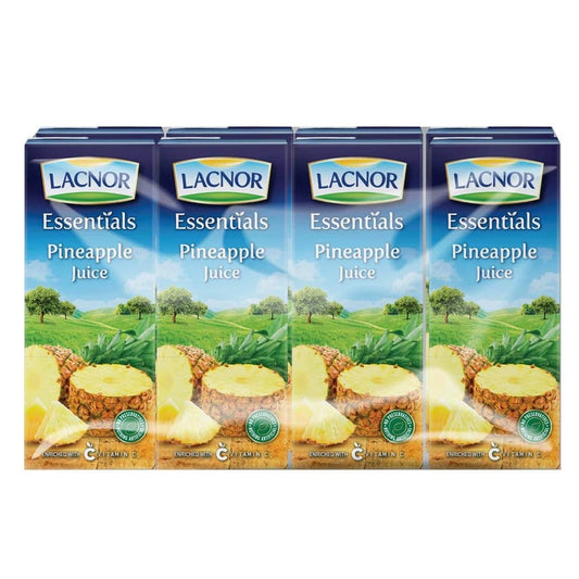 Lacnor Essentials Pineapple Juice 180ml Pack of 8