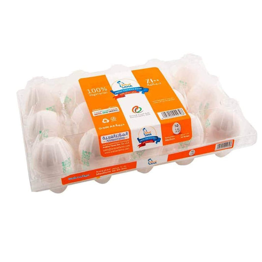 Saha Medium White/Brown Eggs 15 PCS