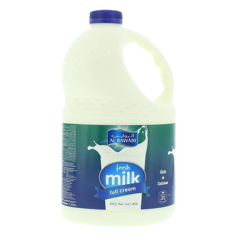 Al Rawabi Full Fat Cream Fresh Milk 2L