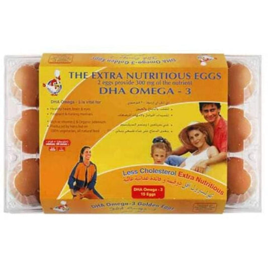 Al Jazira DHA Omega 3 White Medium Eggs 15 PCS