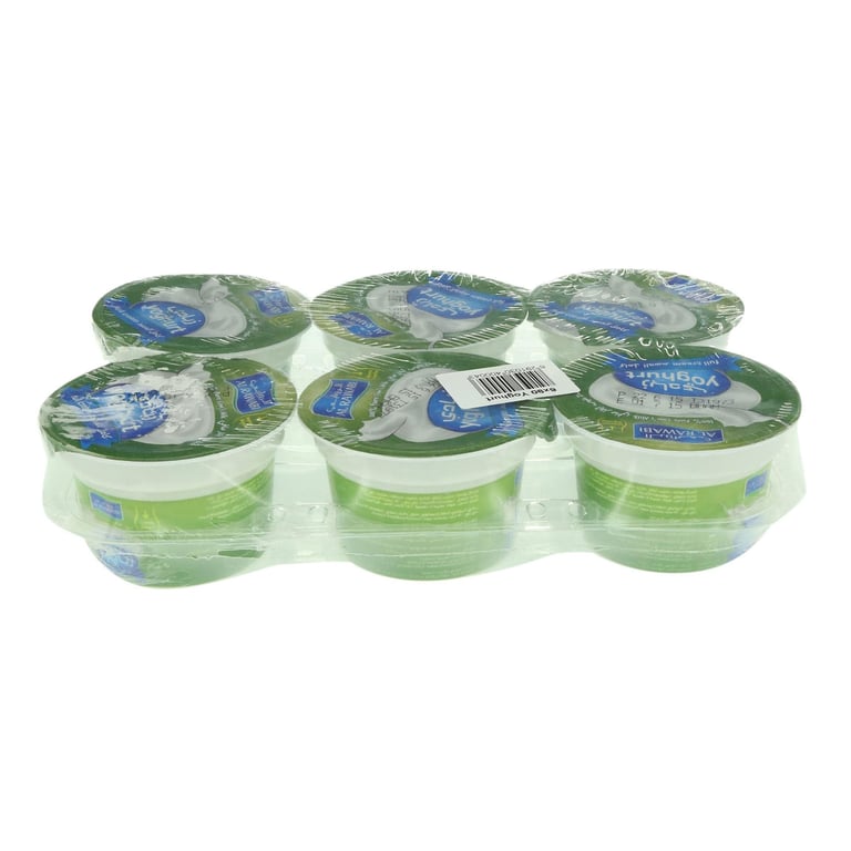 Al Rawabi Full Fat Plain Yoghurt 90g Pack of 6