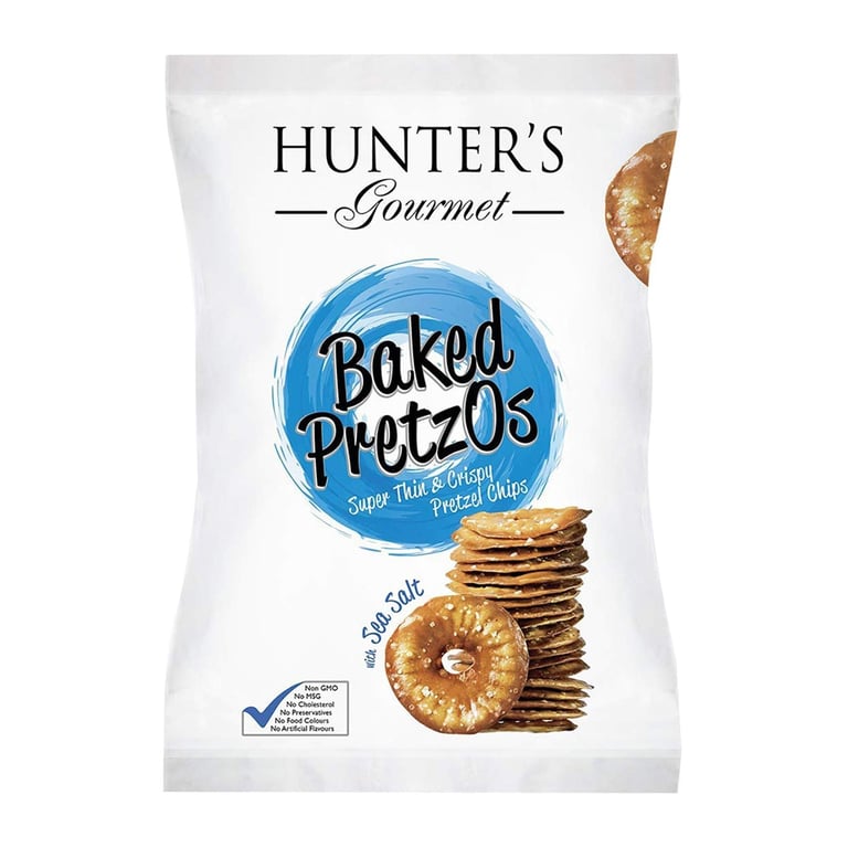 Hunter Foods Hunters Gourmet Baked Pretzos With Sea Salt 80g