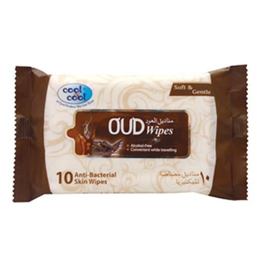 Cool &amp; Cool Anti Bacterial Oud 10 Wipes