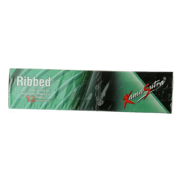 Kamasutra Ribbed Condom Clear 12 PCS