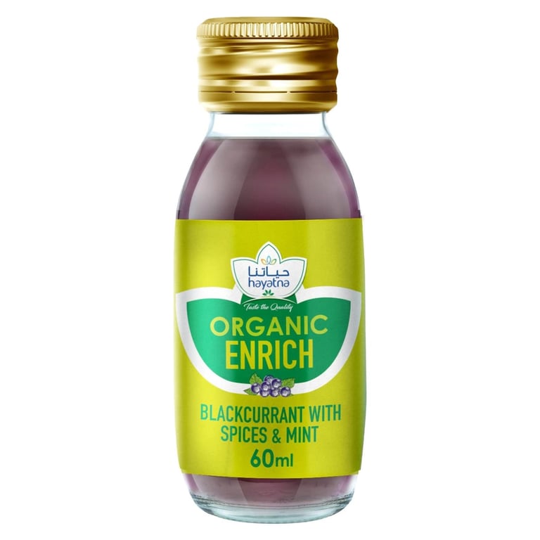 Hayatna Enrich Blackcurrant With Spices And Mint Organic Shot 60ml