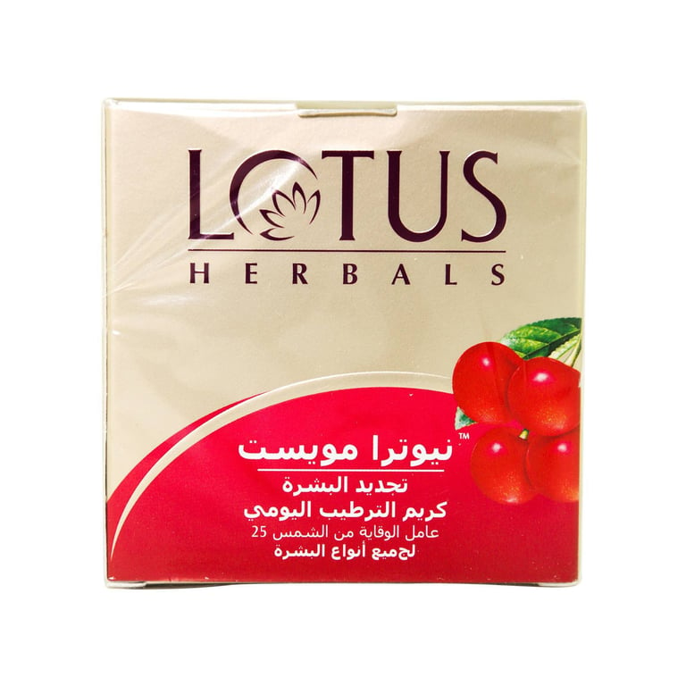 Lotus Herbals Nutramoist Skin Renewal Daily Moisturizing Cream SPF25 White 50g