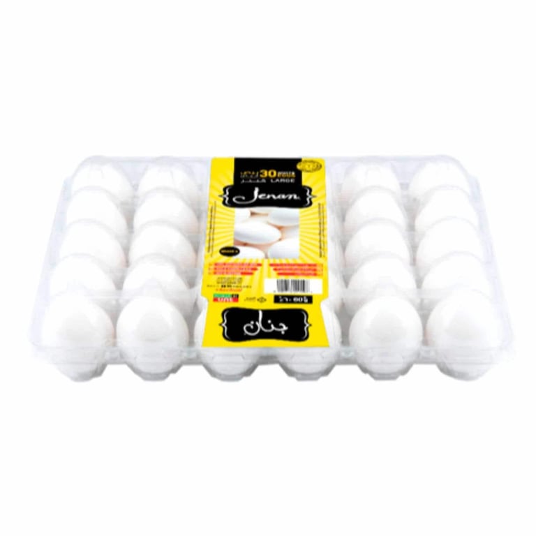 Jenan White Large Eggs 30 PCS