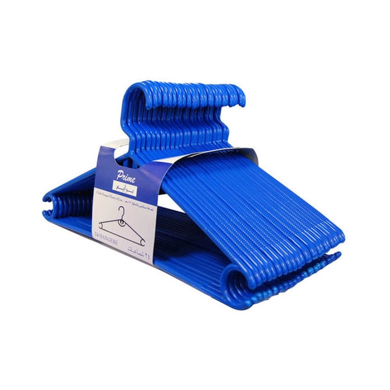 Prime Plastic Cloth Hanger Blue 42cm 24 PCS